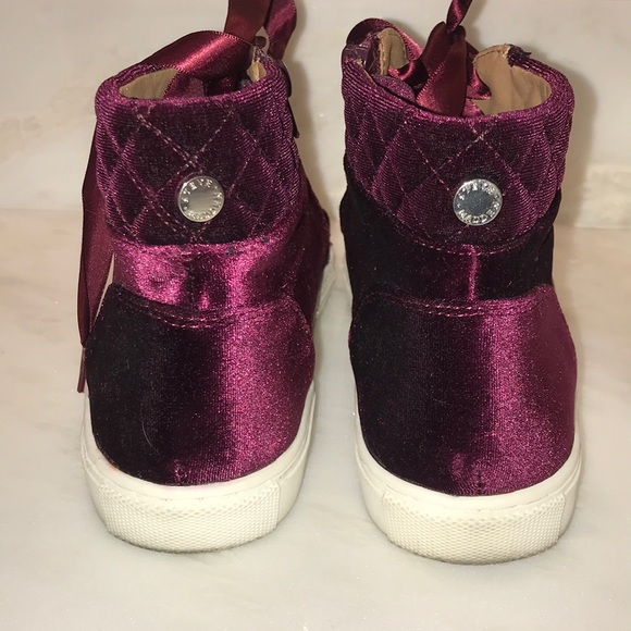 Sold! Steve Madden high tops sz 8 EUC burgundy - Picture 6 of 8